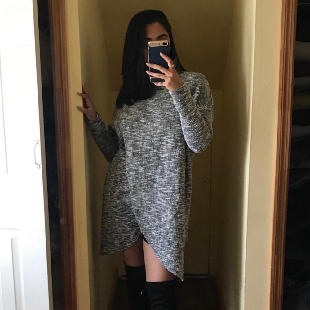 BCBGMaxAzria Talley Boucle Turtleneck Dress